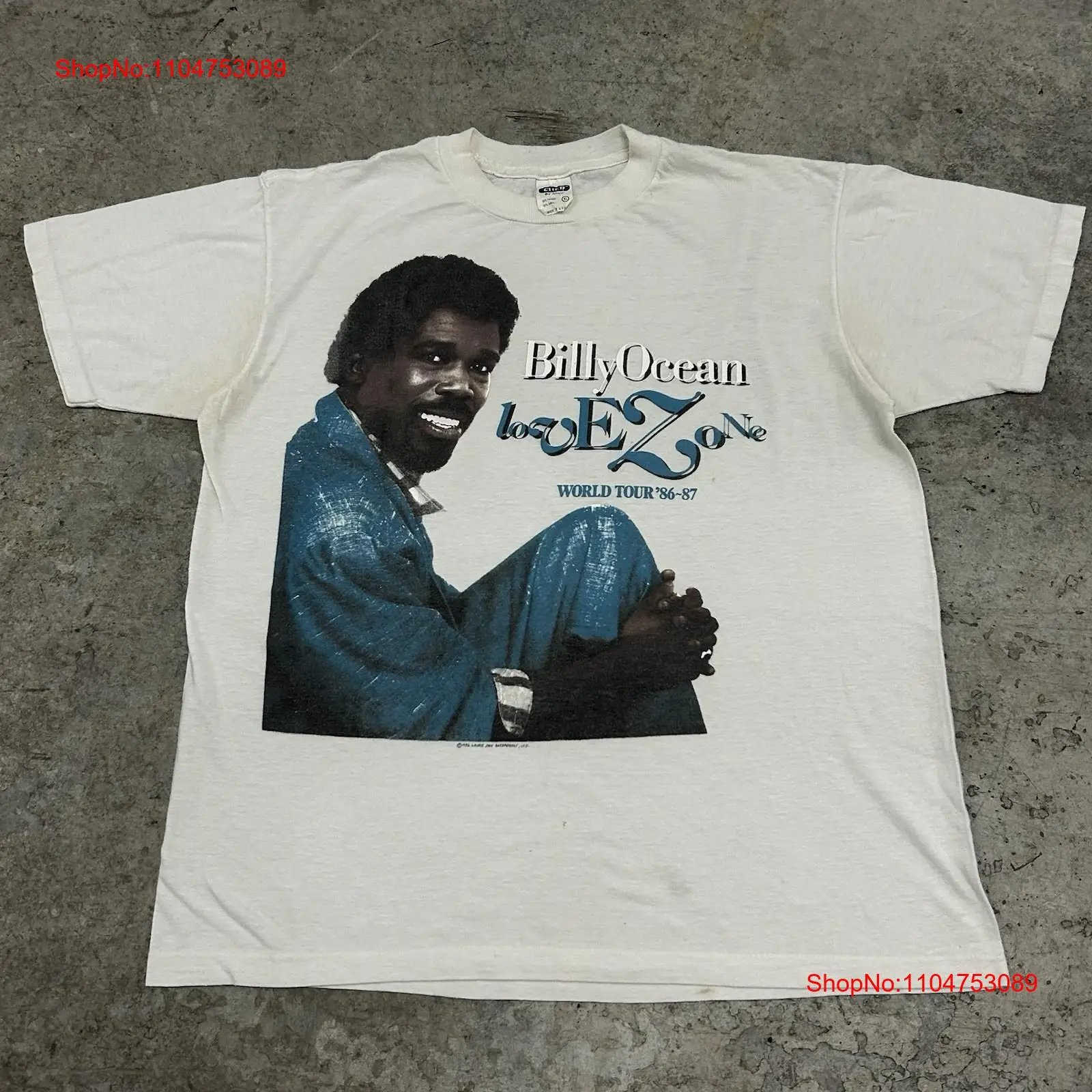 Vintage Fashion T Shirts - Vintage 80s Billy Ocean Band T