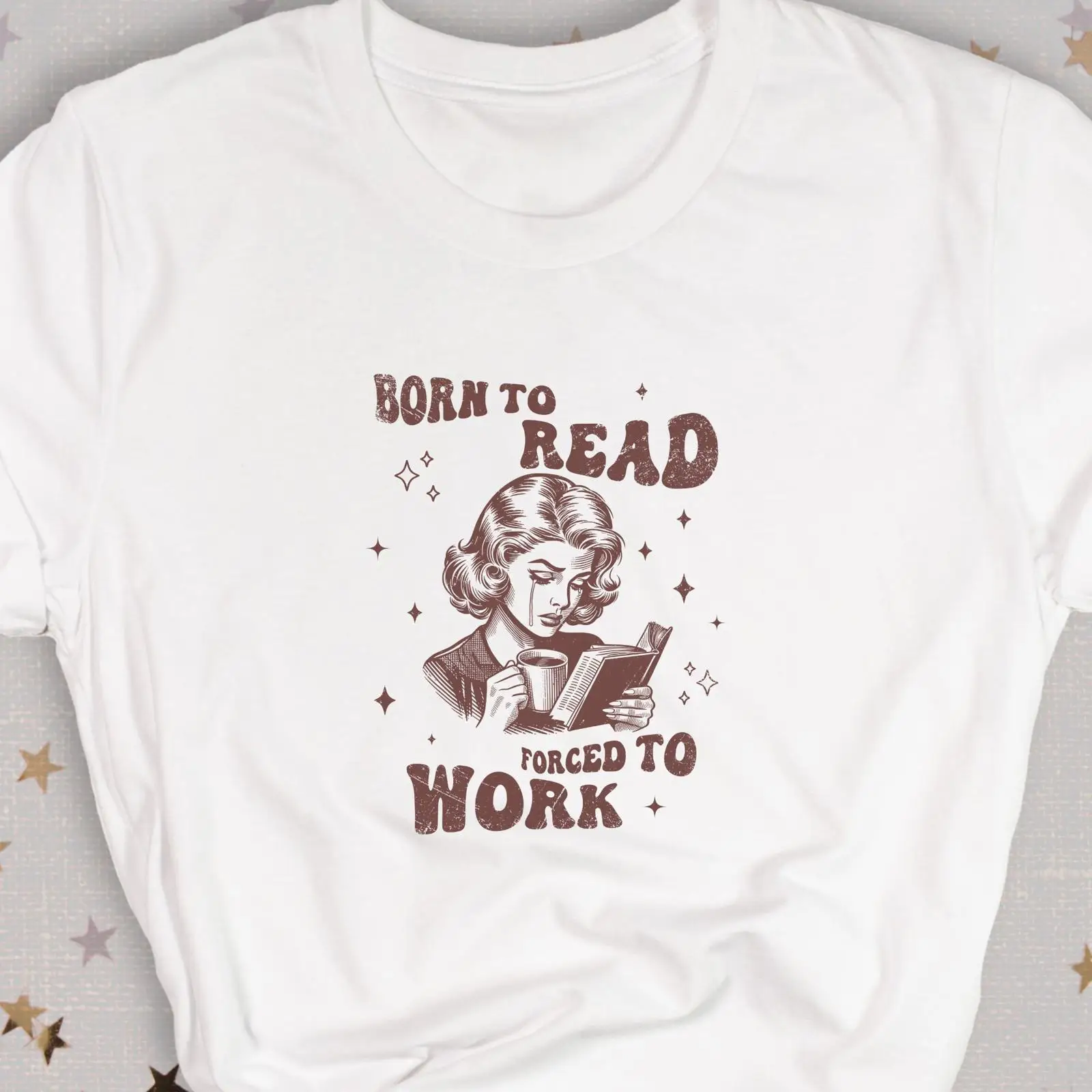 Vintage Fashion Knitwear Book - Born To Read T Shirt Retro