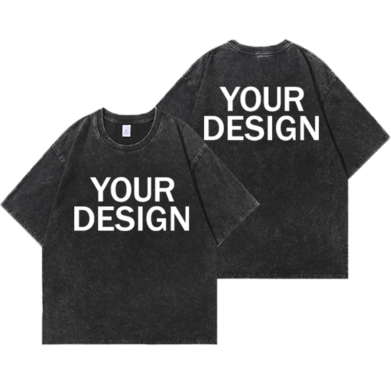 Vintage Fashion T Shirts - Unisex Cotton Wash T-Shirt Vintage Custom