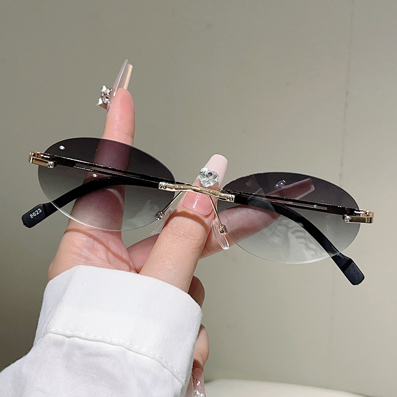 Rimless Oval Sunglasses Women  - огляд і ціна Vintage Fashion Brands