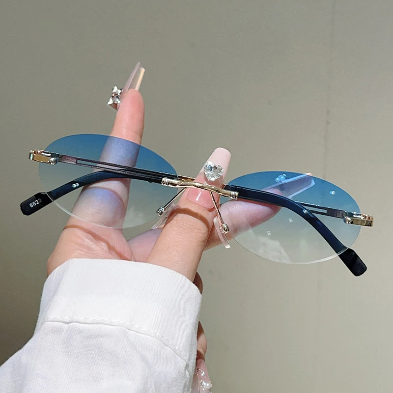 Rimless Oval Sunglasses Women  - огляд і ціна Vintage Fashion Brands