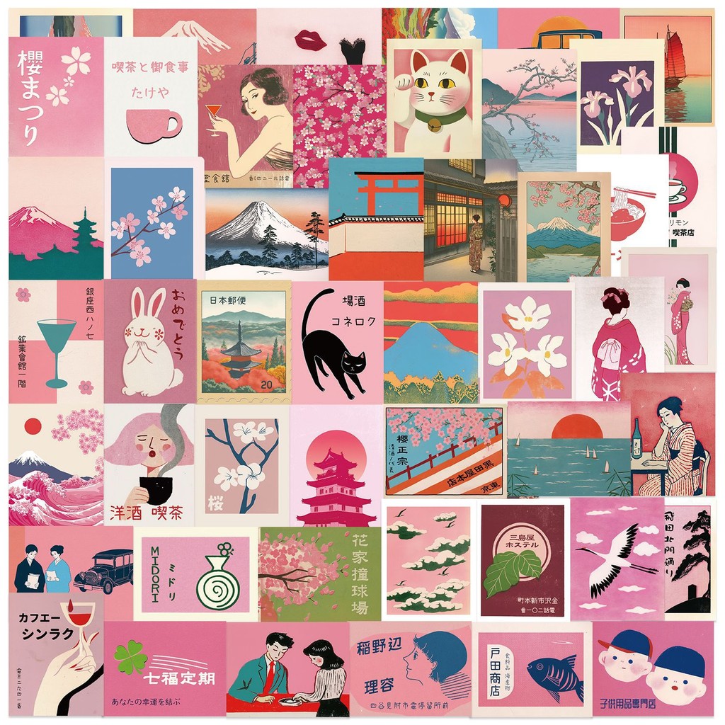 50PCS Vintage Pink Japanese Ae - огляд і ціна Vintage Fashion Magazine