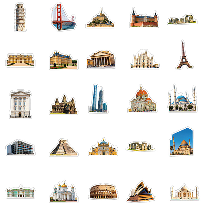 50PCS Famous City Landmark Tra - огляд і ціна Vintage Fashion Magazine