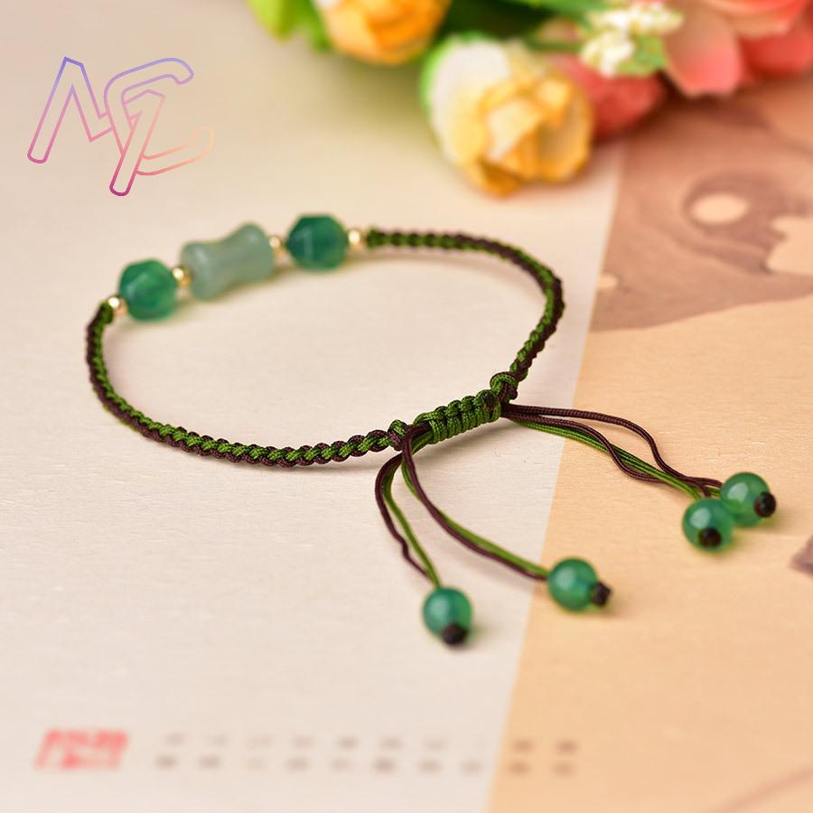 Green Natural Jade Beads Brace - огляд і ціна Vintage Fashion Women