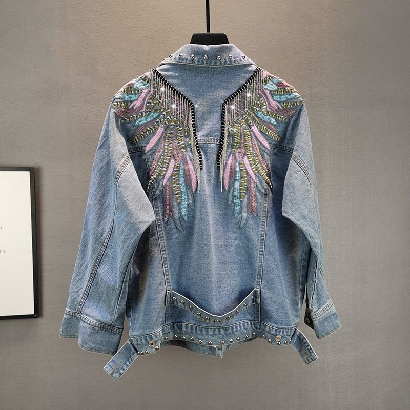 2026 New AutumnFashion Rivet W - огляд і ціна Patchwork Jean Jacket