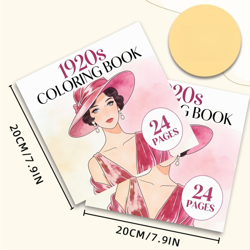 1920s Coloring Book 24 Pages V - огляд і ціна Vintage Fashion Coloring Pages