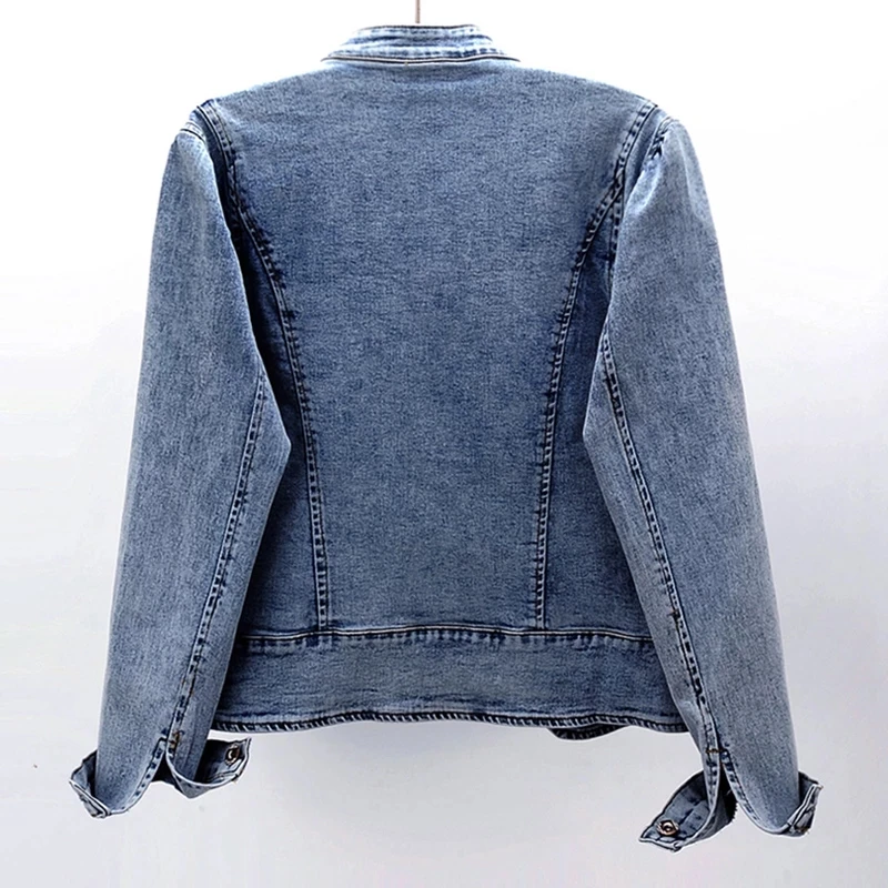 Women 2026 Spring Embroidered  - огляд і ціна Patchwork Jean Jacket