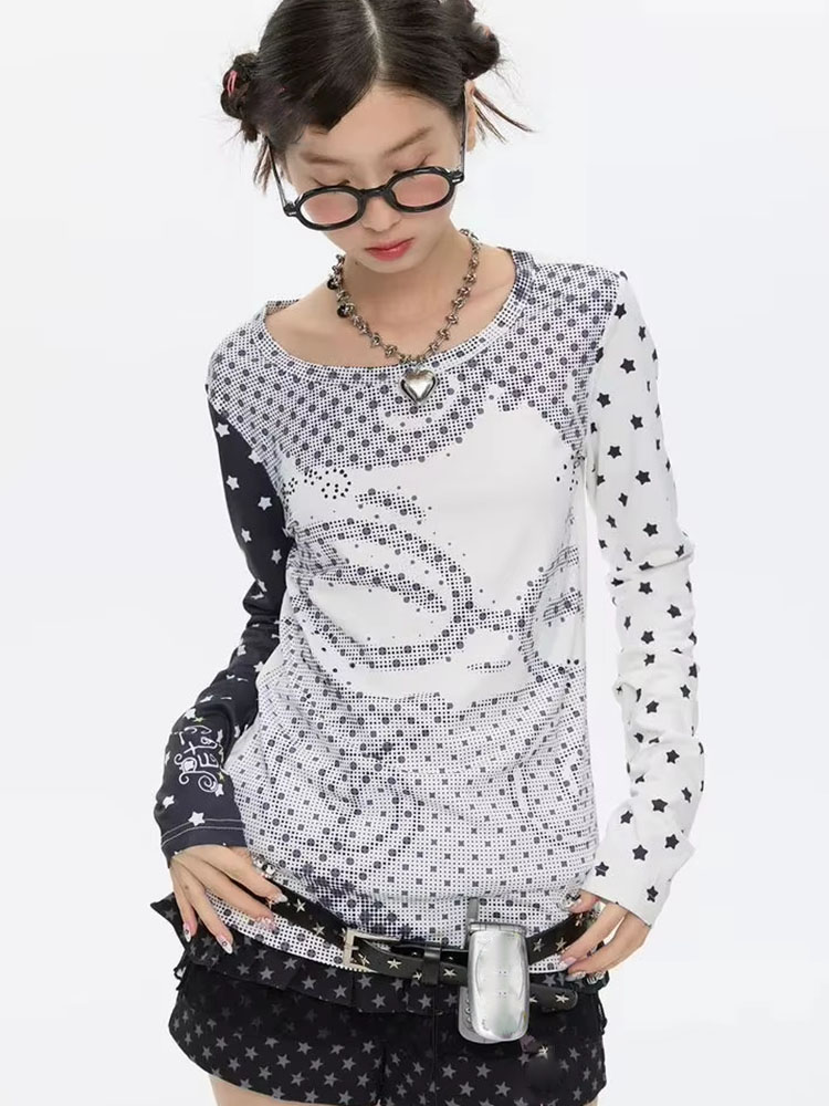 Y2k Aesthetic Long Sleeve T-sh - огляд і ціна Vintage Fashion T Shirts