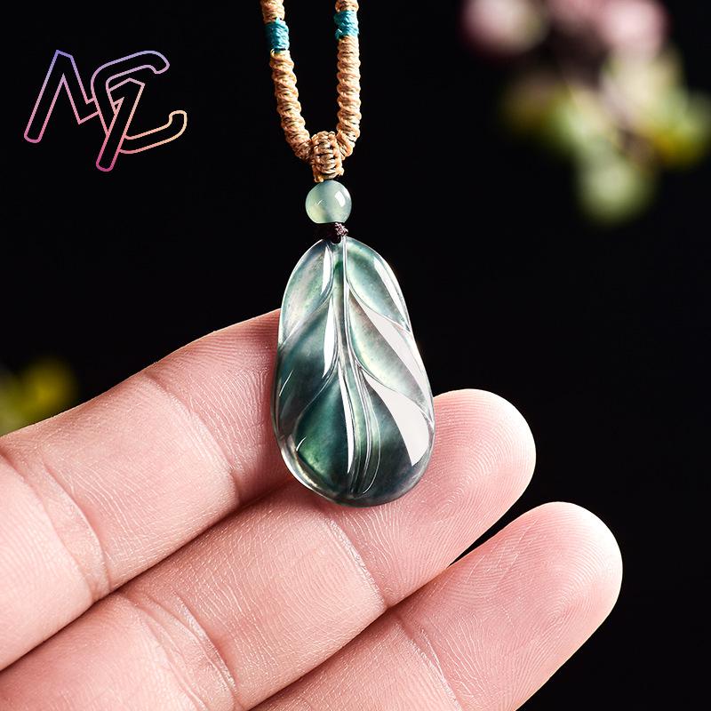 Myanmar Jadeite Leaf Pendant G - огляд і ціна Vintage Fashion Women