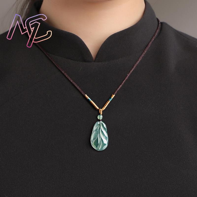 Myanmar Jadeite Leaf Pendant G - огляд і ціна Vintage Fashion Women