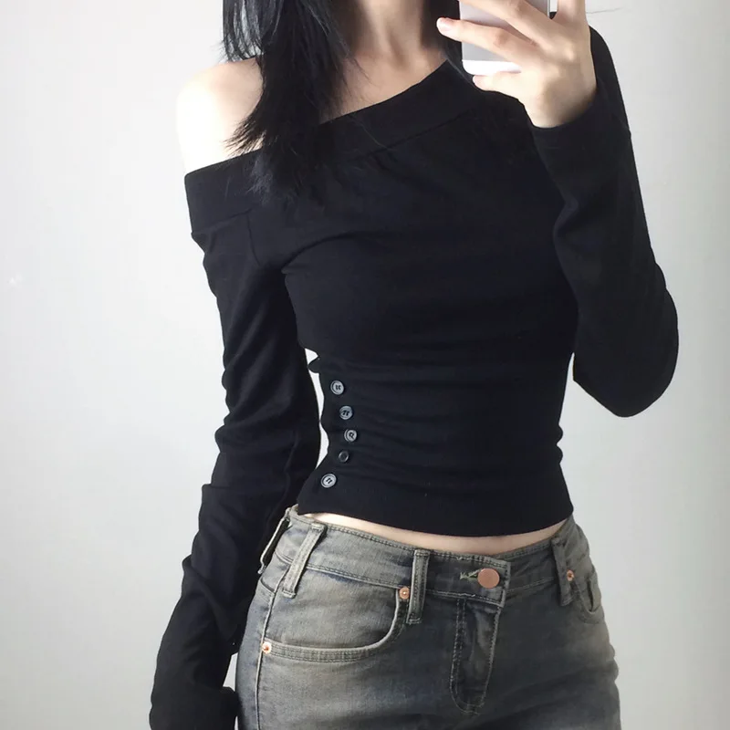 Y2K Vintage Pleated Button T-S - огляд і ціна Vintage Fashion T Shirts