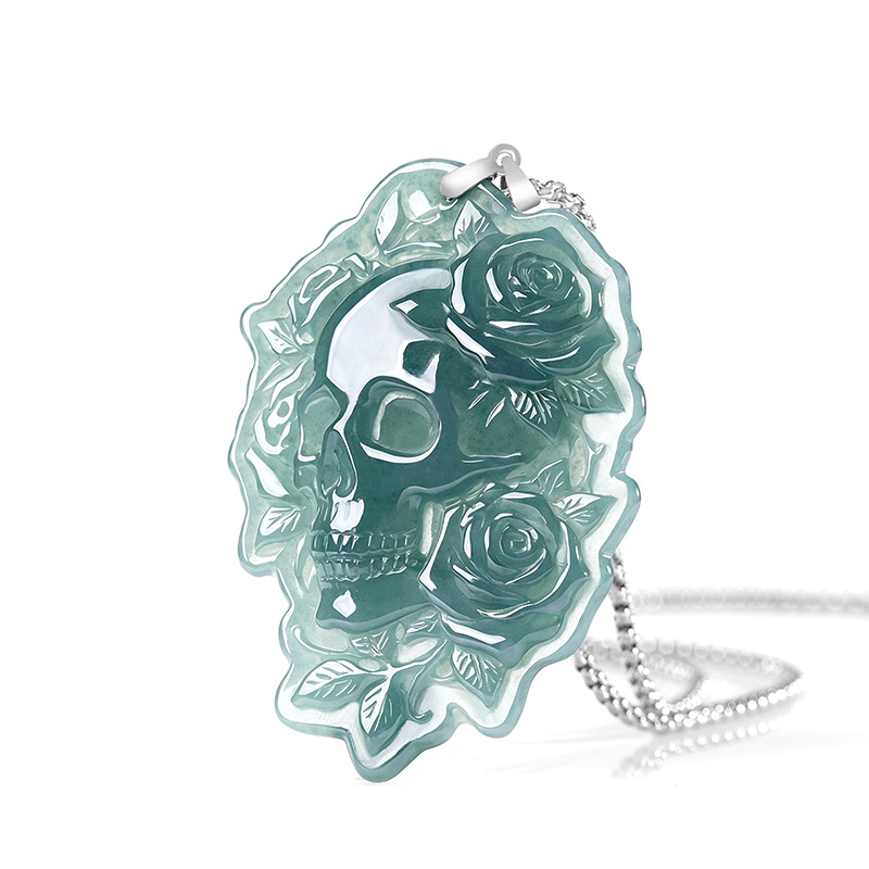 Natural Burmese Jadeite Skull  - огляд і ціна Vintage Fashion Women