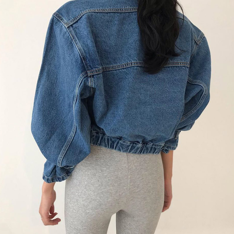 Multi Pocket Blue Bubble Sleev - огляд і ціна Patchwork Jean Jacket