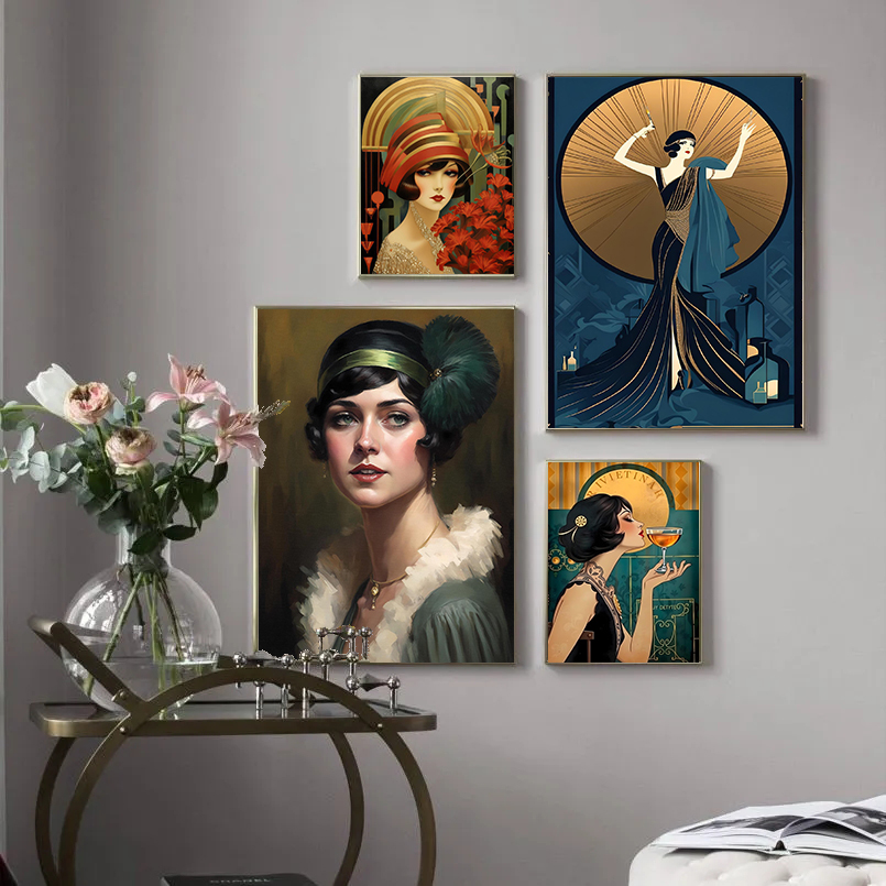 Vintage Flapper Girl Poster 19 - огляд і ціна Vintage Fashion Prints For Wall