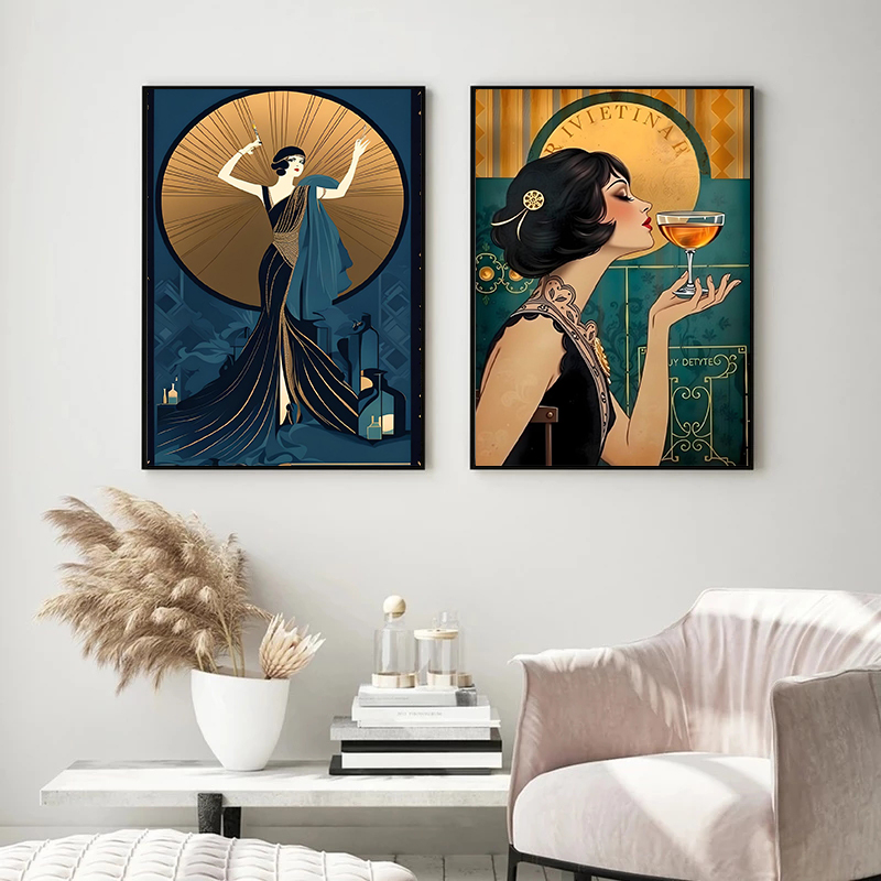 Vintage Flapper Girl Poster 19 - огляд і ціна Vintage Fashion Prints For Wall